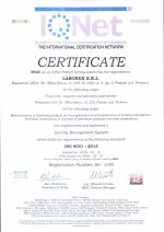 Certificat IQNet ISO9001